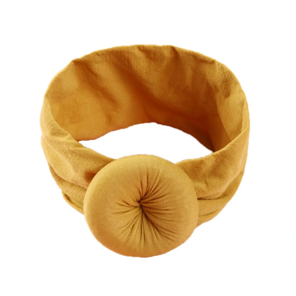 Nylon Baby Headband Round Bun Head Wrap Donuts Girl Hair Band Soft Turban for Infant 27 Colors JFNY032 | Детская одежда и обувь