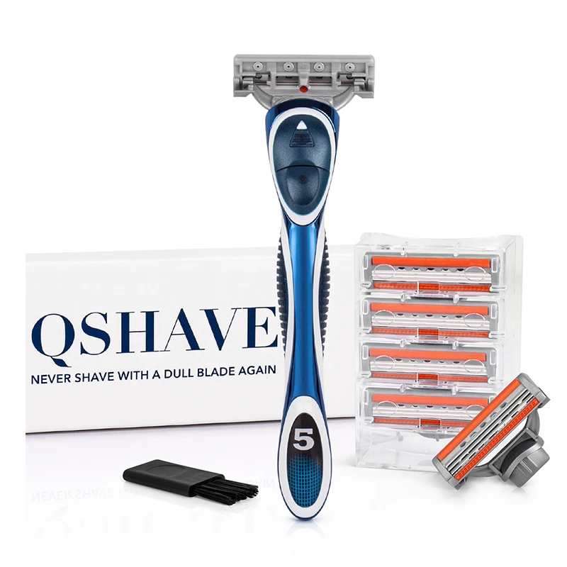 Qshave Для мужчин руководство для бритья Лезвия бритв пополнения оранжевый Цвет X3