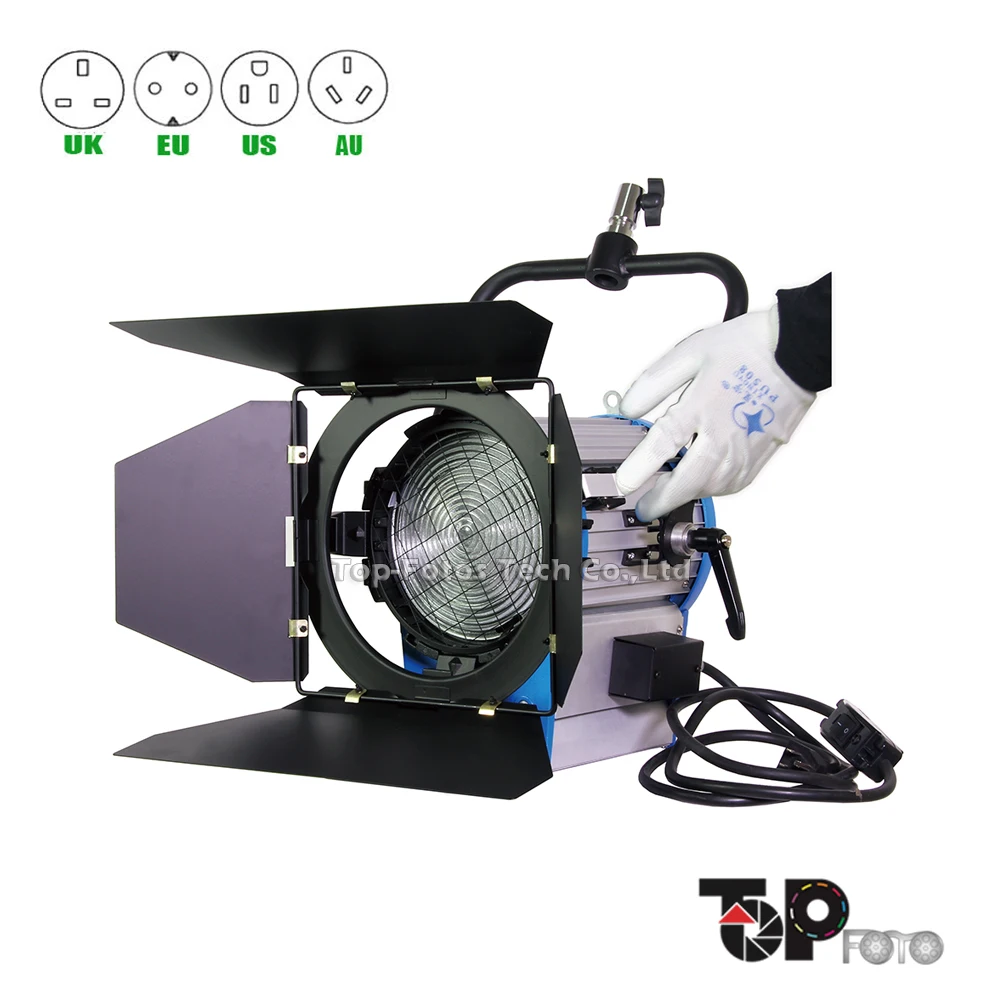 Вольфрамовый прожектор Fresnel 2000W лампа + Barndor|light video|continuous lightingstudio light bulb |