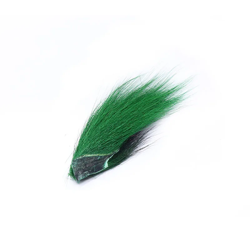 green PERSUADER, 1 шт., хвостик, волосы, секция, стримеры, блесна на окуня, материал для завязывания мушек, 10 цветов, северный олень, хвост, искусственные приманки - Цвет: green