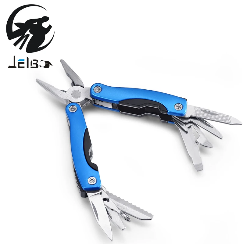 Jelbo многофункционального Открытый выживания Нержавеющая сталь 9 in1 инструмент
