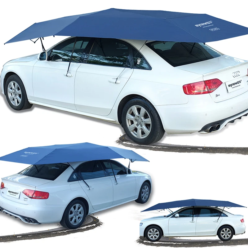 450x230 см автоматический автомобильный Зонт с дистанционным управлением автоматический круглый автомобильный тент солнцезащитный навес для автомобиля открытый тент