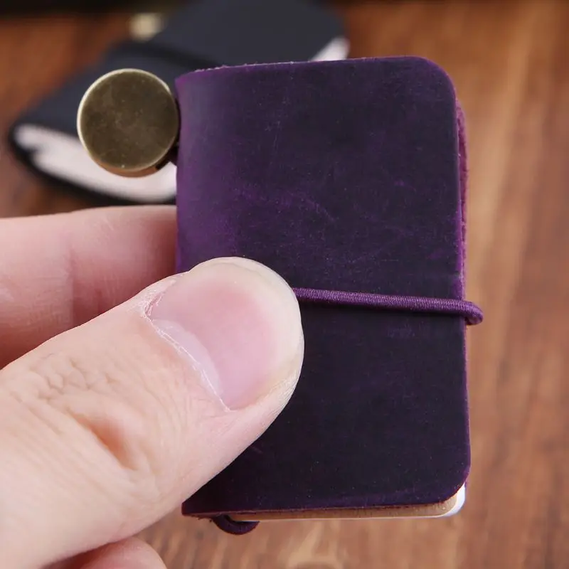 Портативная кожаная книга для путешествий Мини журнал брошюра ручной работы