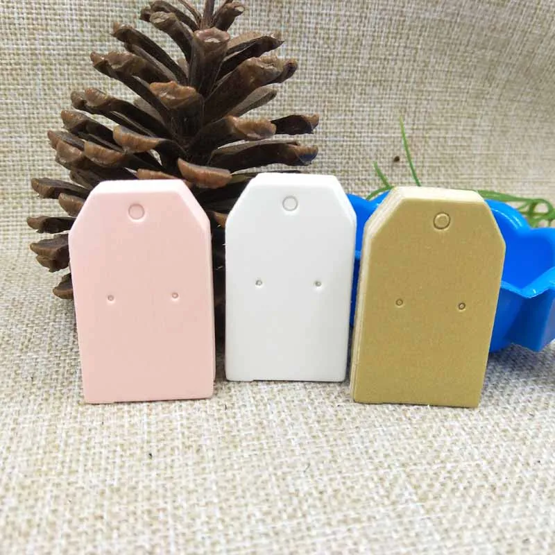 5*3cm pink/white/orange/green color earring display hanging card 100pcs +100plastic bag | Украшения и аксессуары