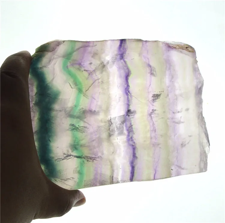 

785g 1piece NATURAL Fluorite QUARTZ CRYSTAL WAND POINT HEALING