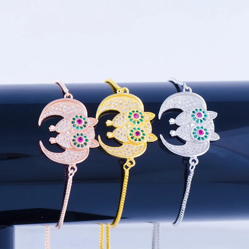 Juya ручной работы микро проложить кристаллы регулируемые цепи русская Сова Шарм