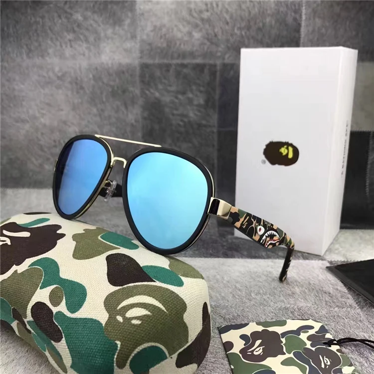 ЯПОНИЯ BAPE Солнцезащитные очки Зеркало Антибликовое UV400 Открытый Спорт Вождения