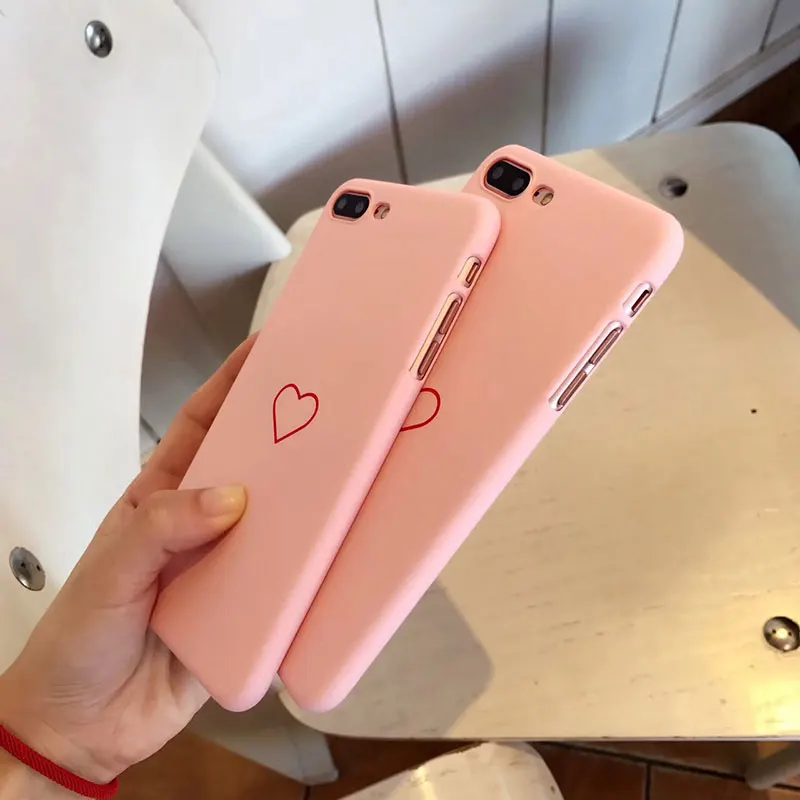 Чехол Boucho с сердечками для iphone 8 8Plus Модный чехол задней панели ультратонкие