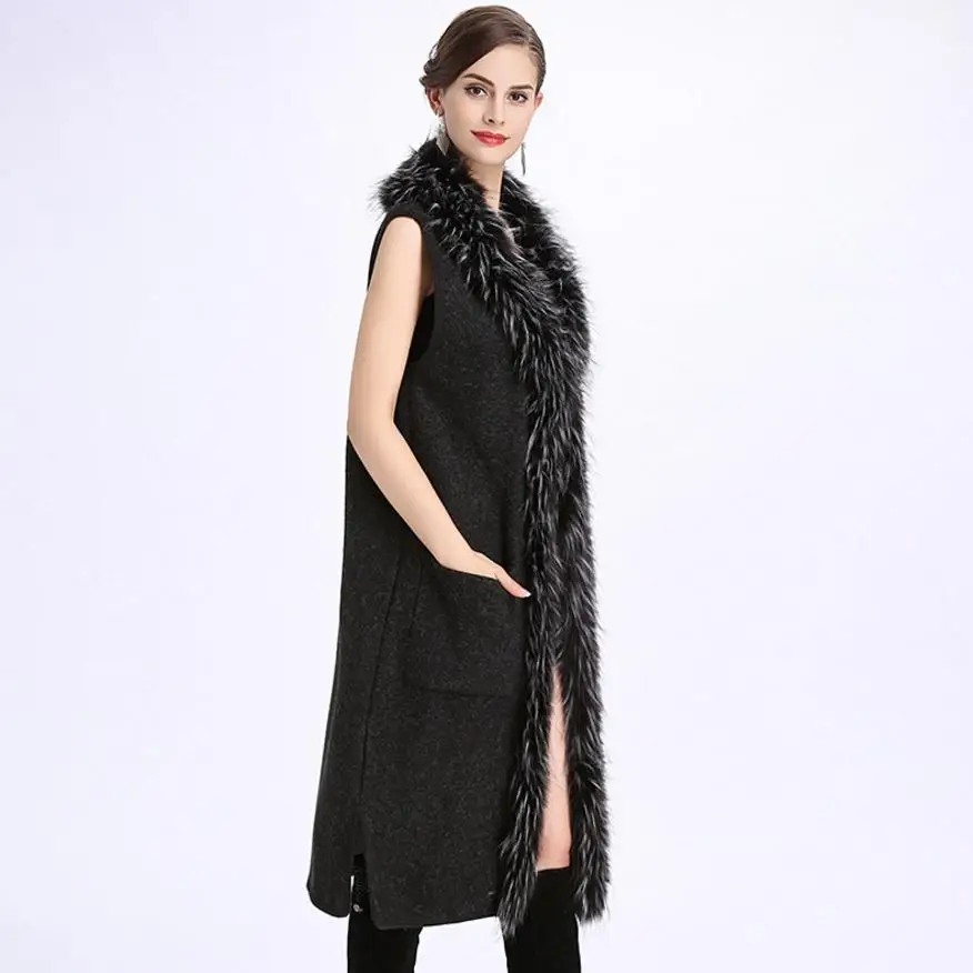 2017 зимний роскошный искусственный пончо с мехом лисы вязать из искусственного