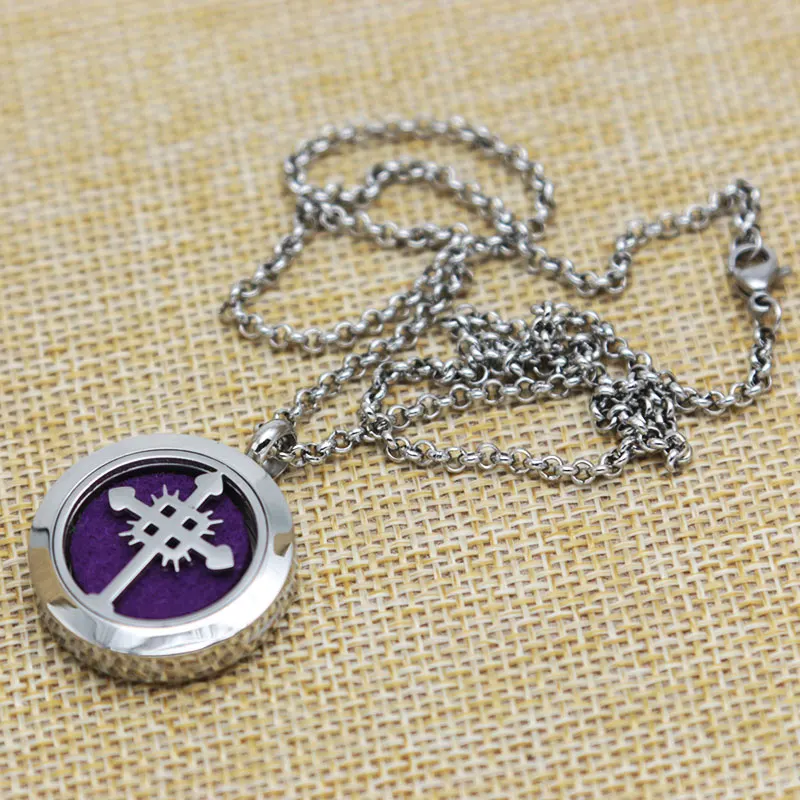 С цепочкой и 10 фетровыми подставками винтажный крест ароматерапия эфирные масла