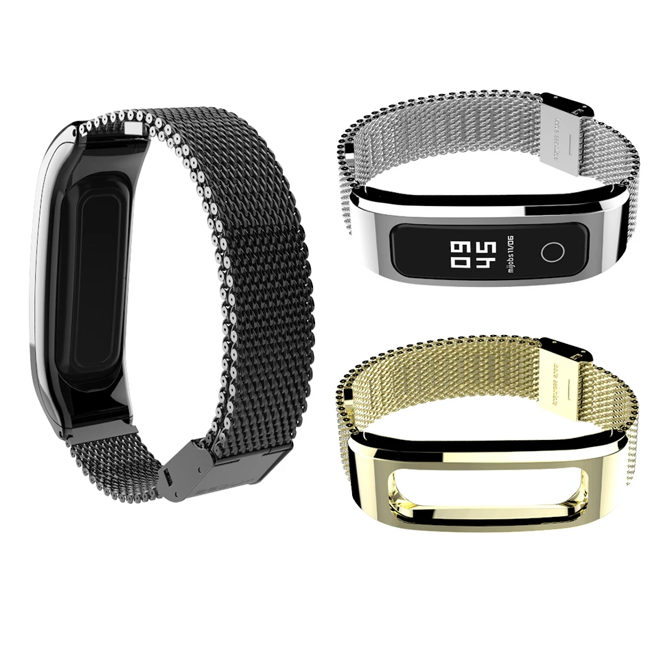 Mijobs металлический ремешок для huawei Honor Band 4 ремешок браслет из нержавеющей стали умные аксессуары для Honor Band 4 браслет