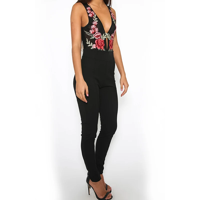 Женский прозрачный топ с цветочным принтом V образным вырезом|Майки| |