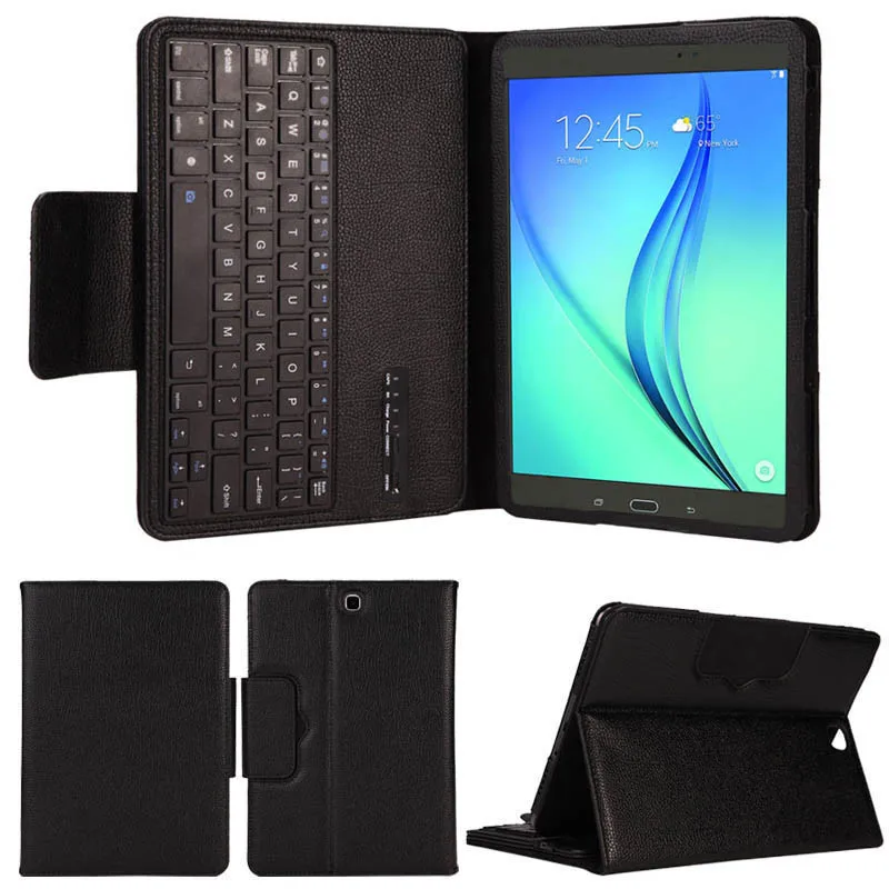Bluetooth клавиатура Folio кожаный чехол Складная подставка для Samsung Galaxy Tab A 9 7 T550 модный