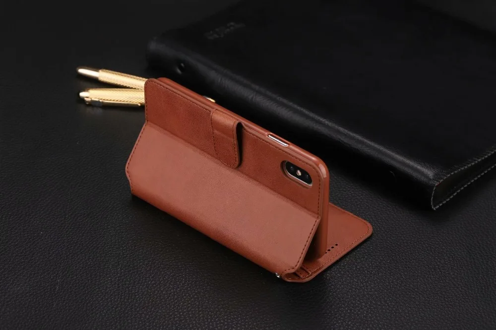 Кожаный магнитный чехол-бумажник AZNS для apple iPhone Xs Max Xr X 8 7 6S Plus, роскошный винтажный Чехол-кошелек с отделением для карт