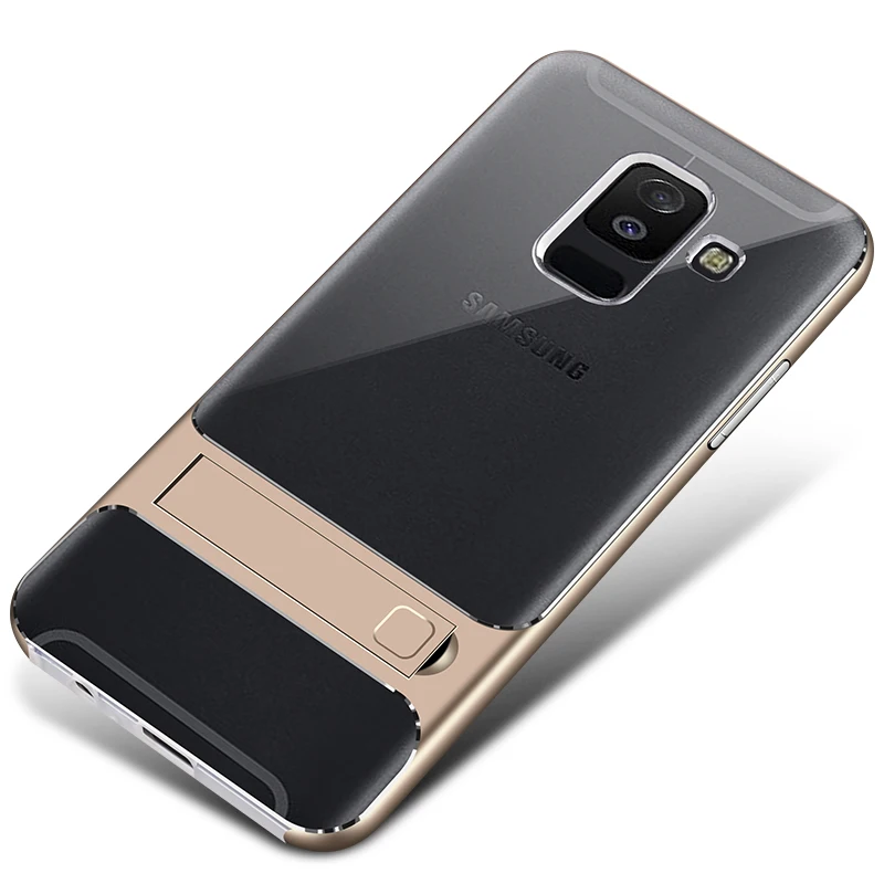 Гибридный чехол для samsung Galaxy A6 A6Plus роскошный мягкий силикон+ PC с подставкой защитная задняя крышка для samsung a6 plus - Цвет: style 02