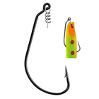 Loogdeel 10 шт.лот червячный крючок с замком, Мягкая приманка, приманка, одиночные крючки, рыболовный крючок, аксессуары для техасской снасти