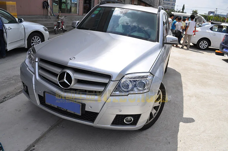 Автомобильный Стайлинг для Benz GLK 300 фары 2008-2012 GLK 300 светодиодный фары DRL Объектив двойной луч H7 HID Xenon bi xenon объектив