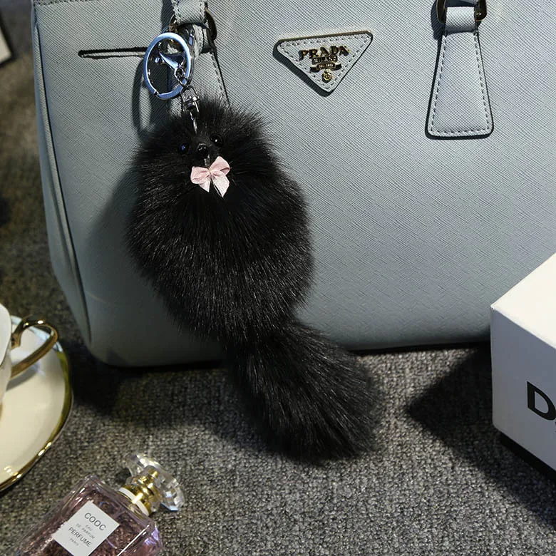 Meehee 4 цвета милый Пушистый Лисий брелок каваи лисий хвост большой Мех животных