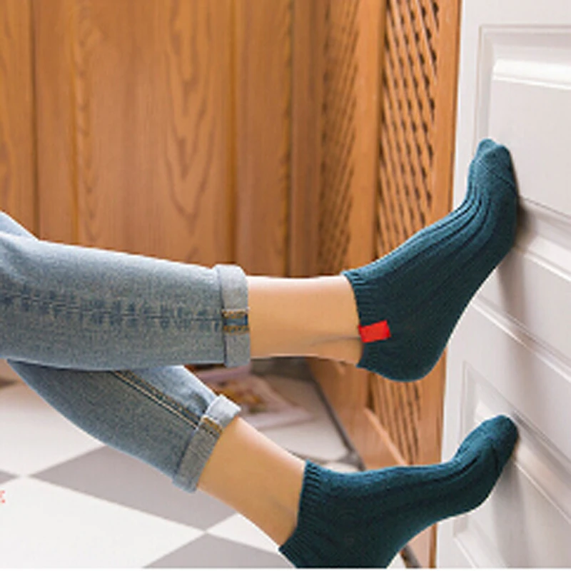 Для мужчин женщин носки из хлопка однотонноные Цвет модные мужские