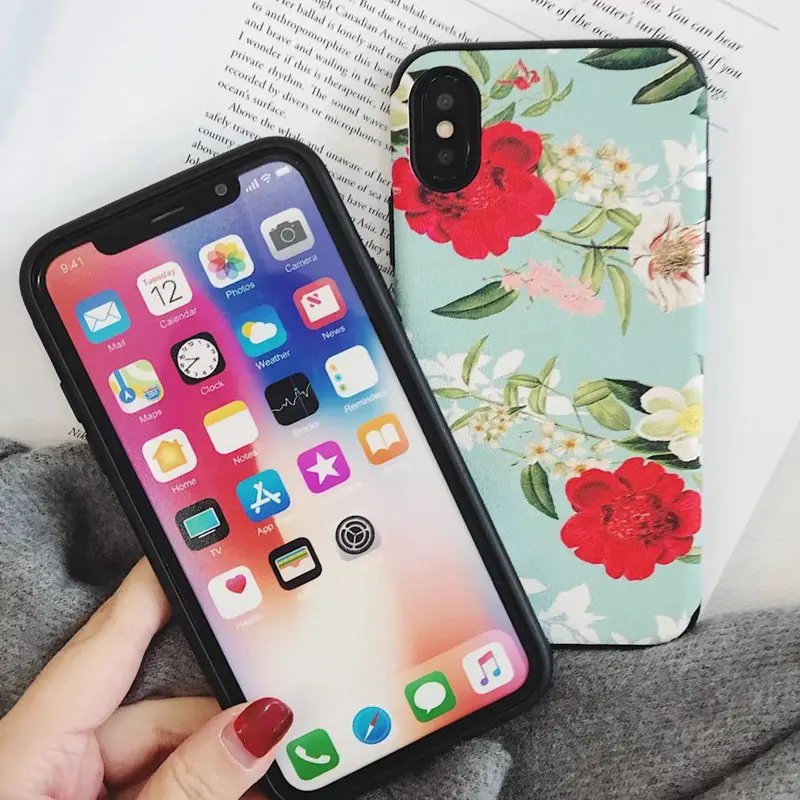 STROLLIFE Ретро винтажный цветочный чехол для iPhone X 6 6S 7 8 Plus Модный карикатурный лист печатный силиконовый чехол Coque Capa on.