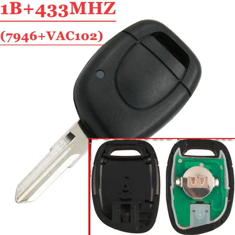 Бесплатная доставка (1 штука) 1 кнопка дистанционного ключа Fob VAC102 Blade с Pcf7946 для