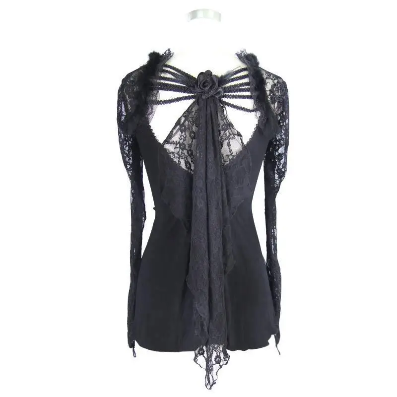 Devil Fashion женский кружевной короткий топ TT051|Футболки| |