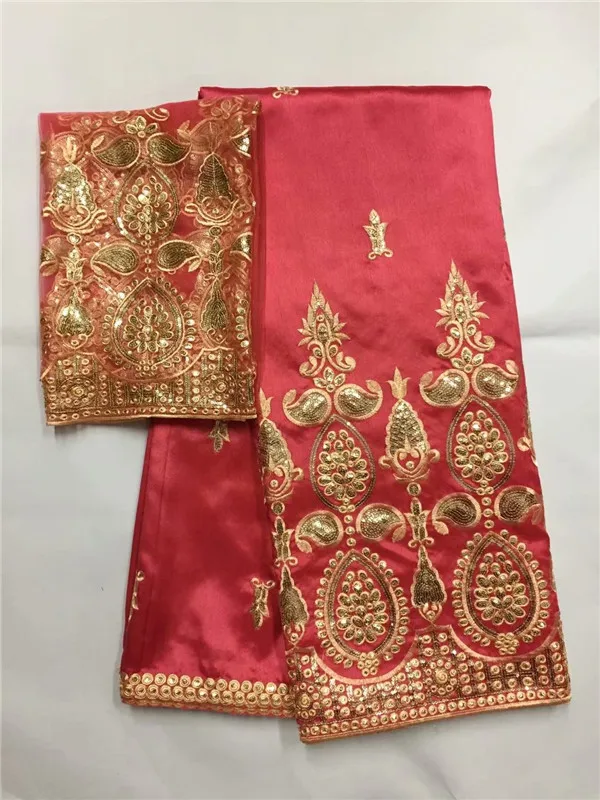 

African George Lace Fabric With 2yards Tulle Lace African George Wrapper Top Quality African George Embroidery Lace