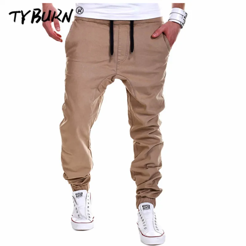 TYBURN 2019 тонкие мужские длинные спортивные брюки бегунов Calca Masculina хип хоп