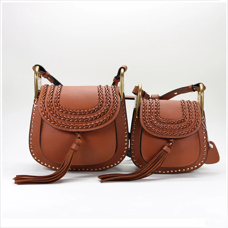 2017 women messenger handbags classic vintage tassel woven saddle weave single shoulder crossbody bags chic lady bag | Багаж и сумки