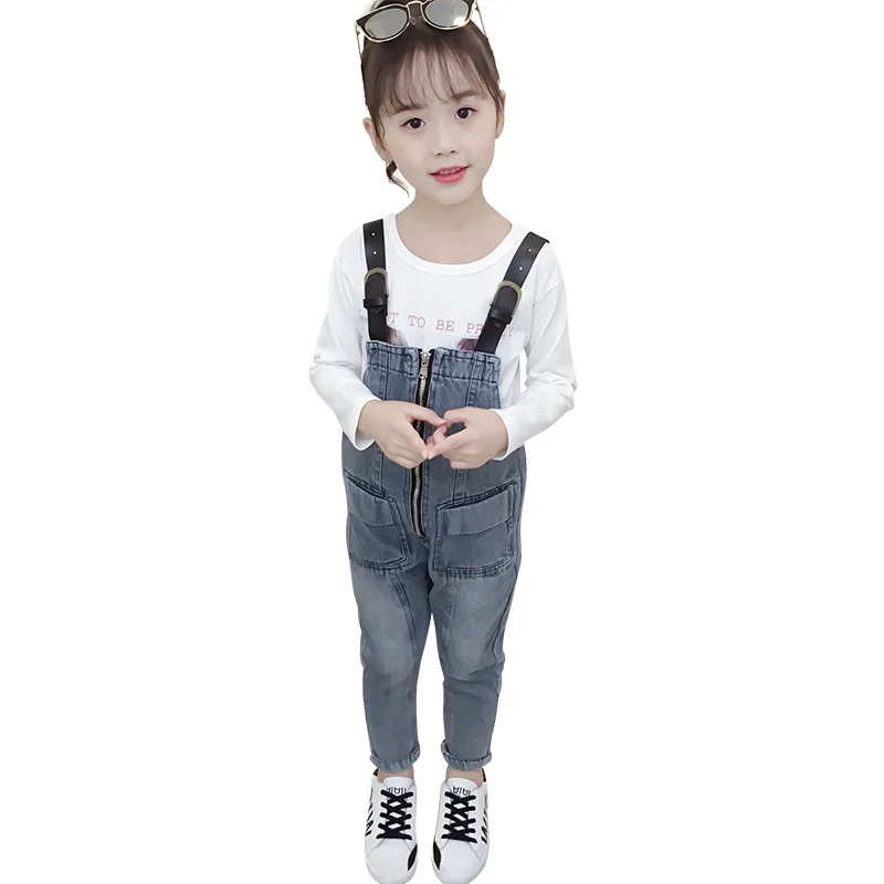 Футболка + джинсы с застежкой молнией и штаны 2 предмета комплект одежды для