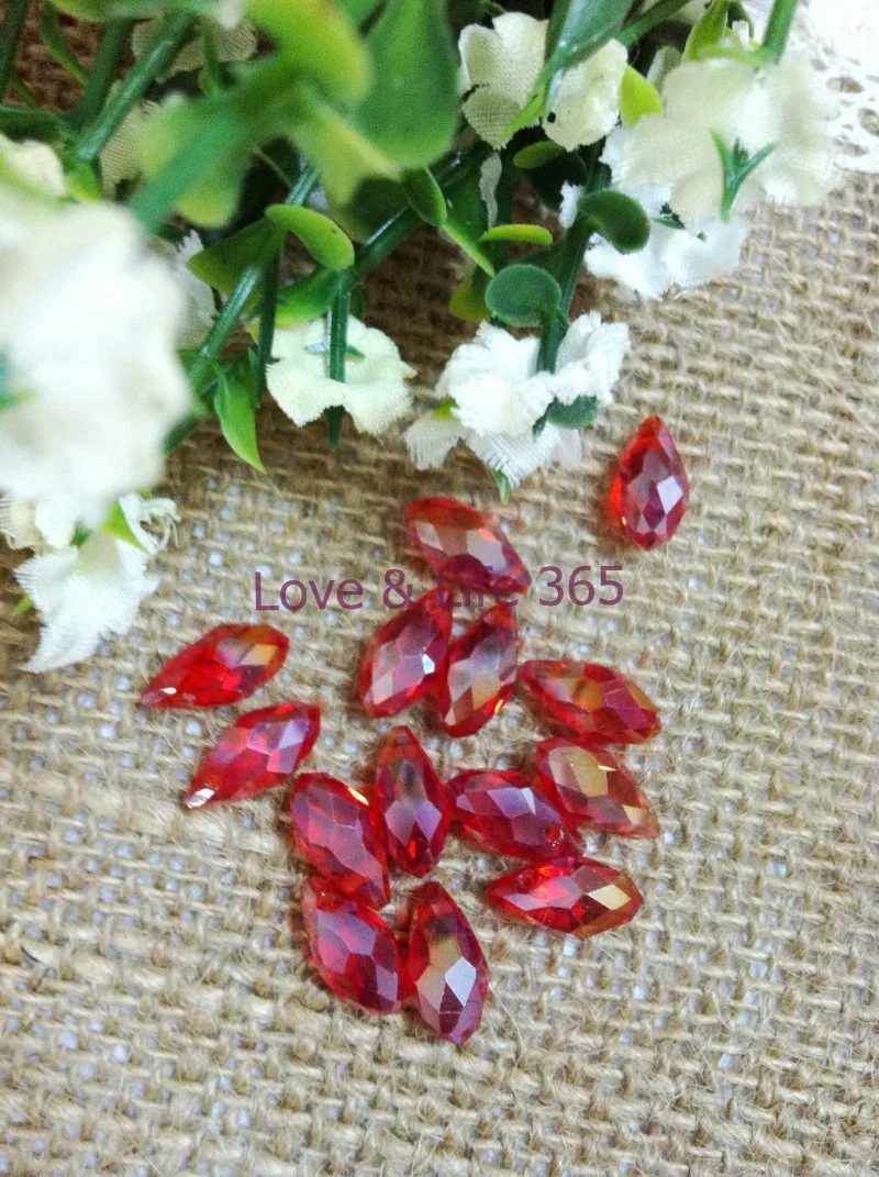 

AAA Top Quality 6x12mm Teardrop Beads Crystal Glass Beads Crystal red AB color 100pcs/lot Free Shipping