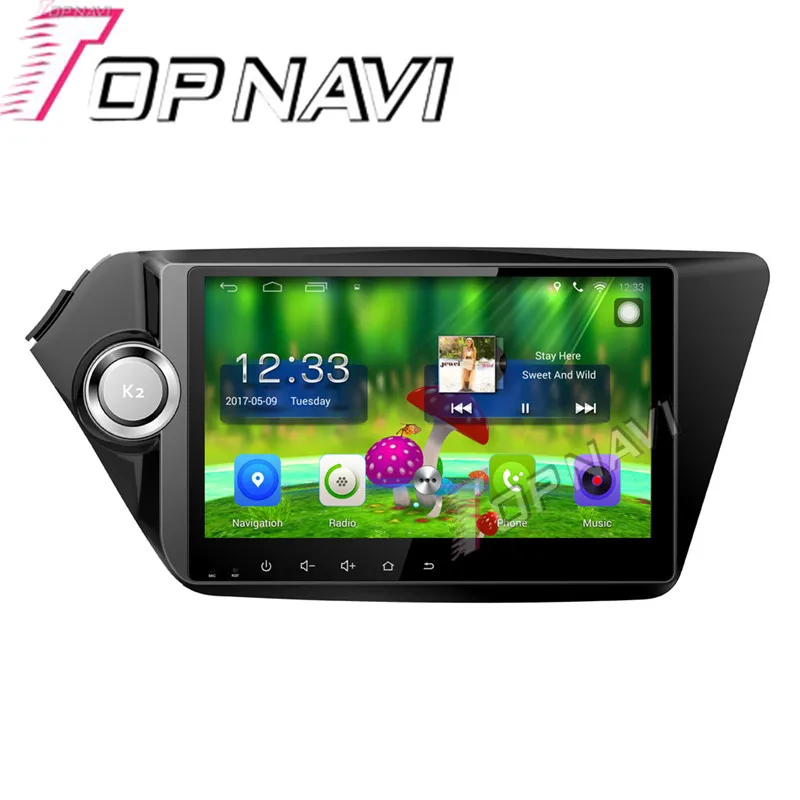 Topnavi 9 ''четырехъядерный Android 6 0 Автомобильный GPS-навигатор для KIA K2 2011 2012 Радио