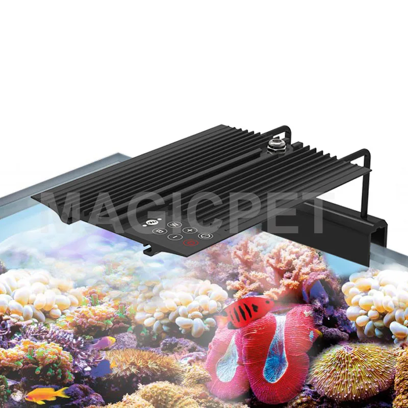 Светодиодный светильник Nemo 24 W для морских кораллов рифовый аквариум лампа подводная лампа Sunrise and Sunset Fish Tank лампа для растений черный и серебристый
