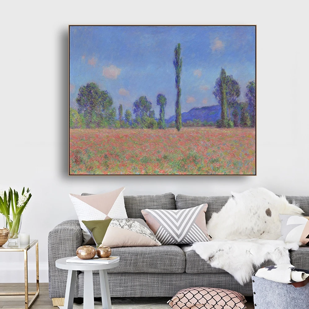 Постер для каллиграфии с маками от Monet настенная живопись на холсте и печать