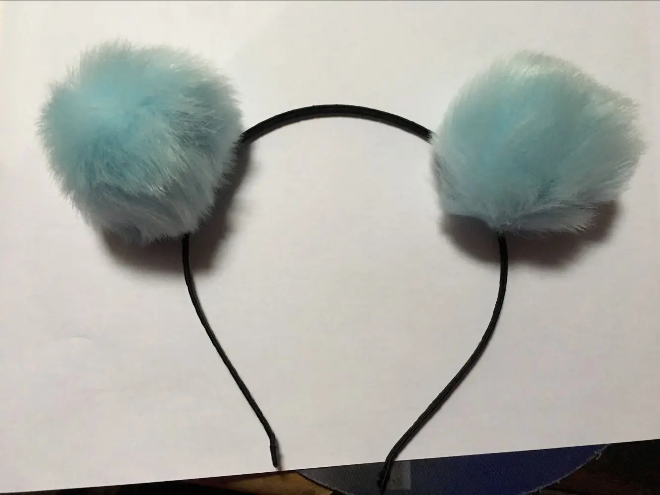 blue Красочные пушистый меховой шар повязка на голову для девочек Для женщин головной убор принцессы аксессуары для волос вечерние босоножки с помпонами; с Головные уборы - Цвет: blue