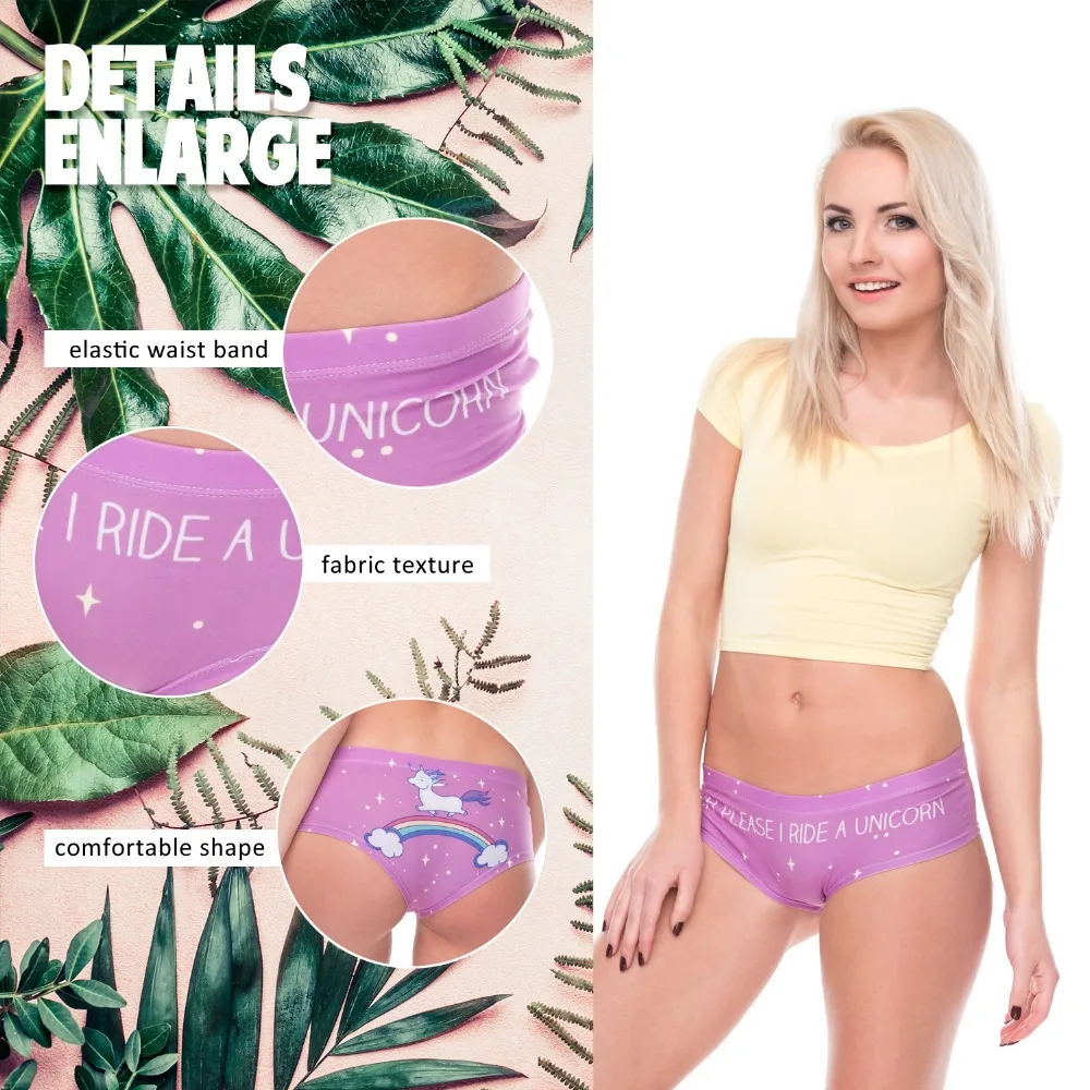 Женские трусики со звездным небом LEIMOLIS фиолетовые с забавным принтом милое