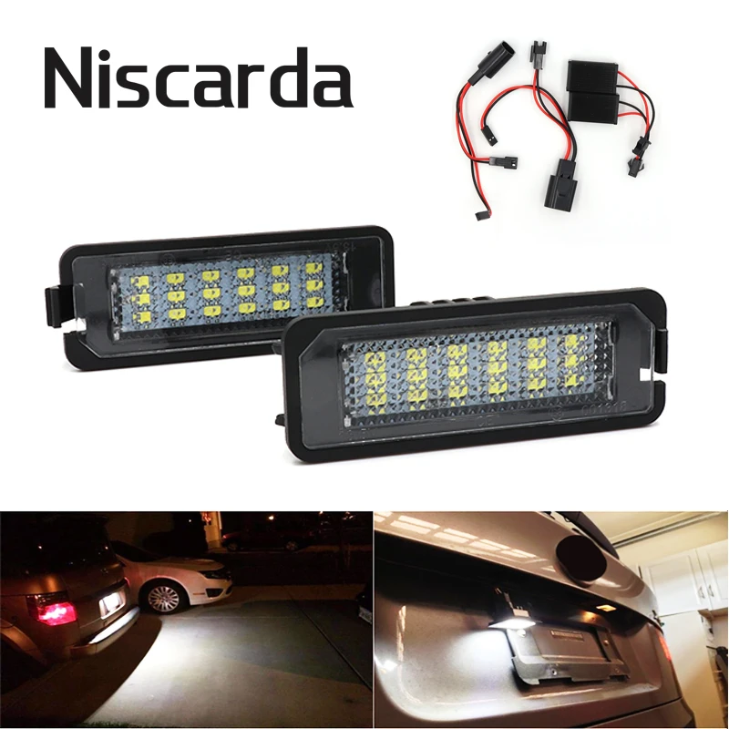 Niscarda 2 шт. Автомобильные светодиодные номерные знаки без ошибок для Volkswagen Golf CC Eos