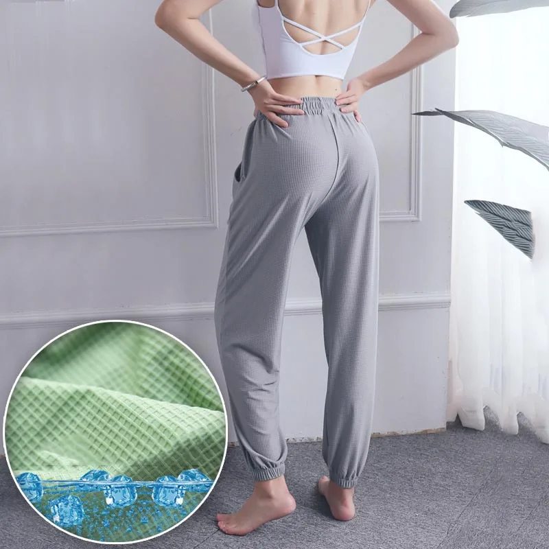 SALSPOR Women Yoga Pants Loose Gym Sport Leggings Summer Cool Running Sweatpants Yoga Training Fitness Work Out Leggings