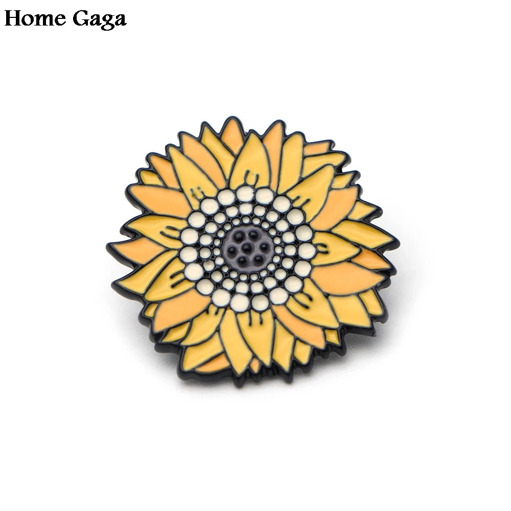 Homegaga Van Gogh подсолнухи цинковые значки для рюкзака одежды металлические броши