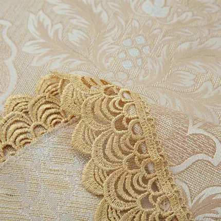 

European Round table cloth cover with Lace Wedding decoration dining table kitchen accessories for home Rectangular tablecloth