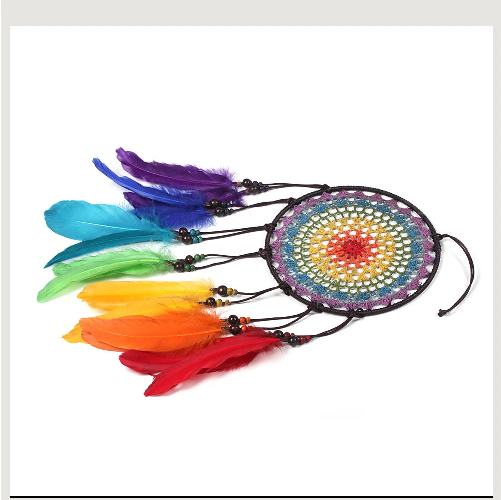 

Handmade Colorful Dream Catcher Hook Flower Ornaments Home Ornaments Wall Decorations Room Decor