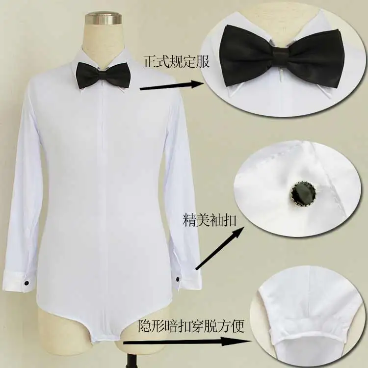 Boy's Latin Dance Shirt Classical Ballroom Dancing white Colors 110-160cm Wholesale waltz shirt chacha | Тематическая одежда и