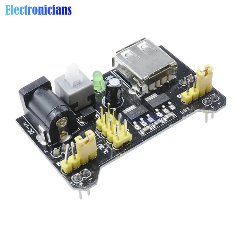 Макетная плата MB102 2 шт. модуль питания 3 В 5 для Arduino без пайки хлеба регулятор