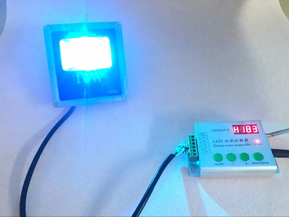 9 Вт Высокая мощность led WS2811 управляемый RGB прожектор светильник; адресуемый; IP66