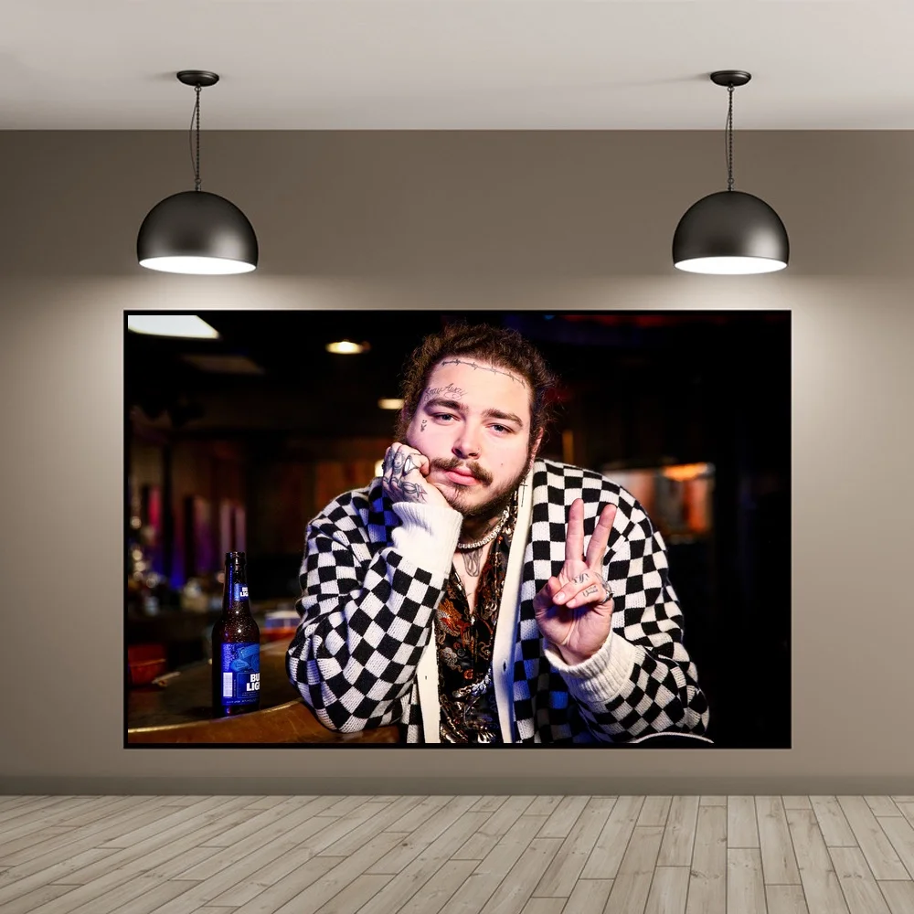 Художественный шелковый постер Post Malone Постер музыкальной певицы настенные