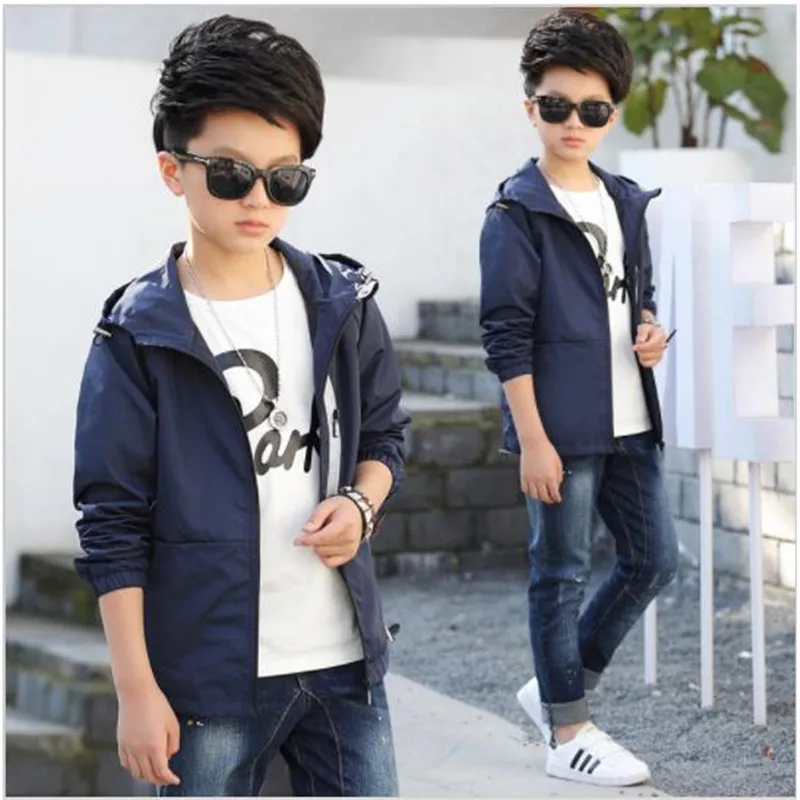 Новинка 2017 года ветровка для мальчиков-подростков Водонепроницаемая