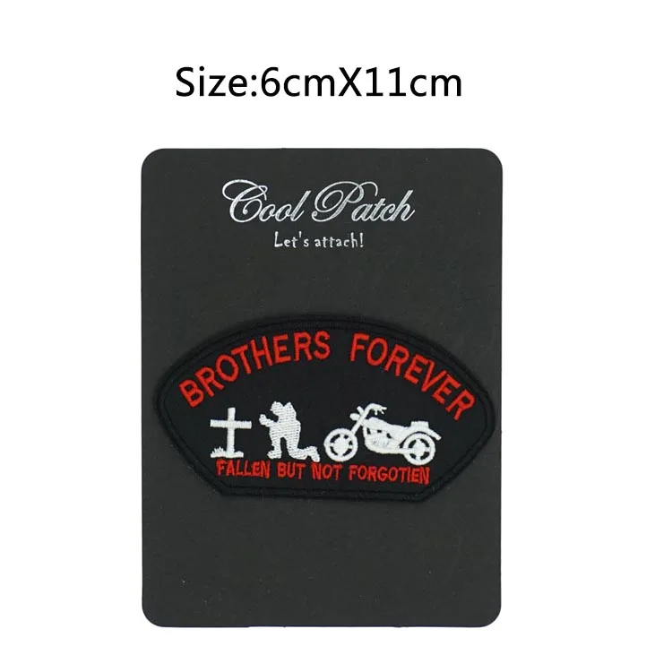 Мотоциклетные байкеры с вышивкой 3 9 &quotBROTHERS FOREVER Fall BUT NOT FORGOTTEN Outlaw MC Байкерская