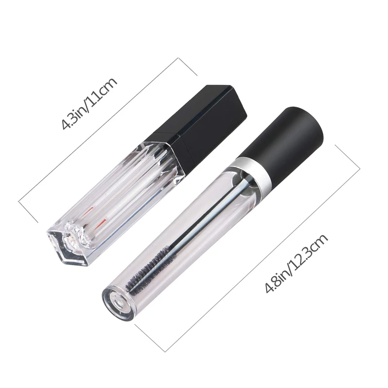 1 Set 4 Pcs Reusable Empty Bottle Tube Container For Eyelash Growth Oil Mascara With Brush Home And Travel Diy T | Красота и здоровье