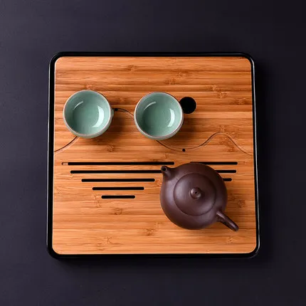 Горячая продажа ящик для хранения воды бамбуковый поднос большой сливной чая |