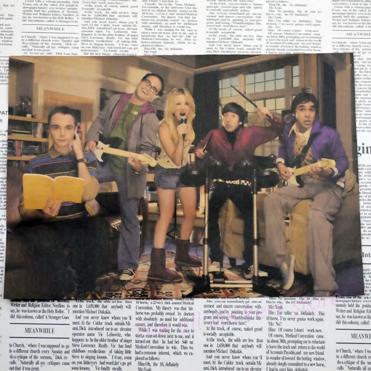 Теория большого взрыва Шелдон ТВ-драма постеры из крафт-бумаги со звездами